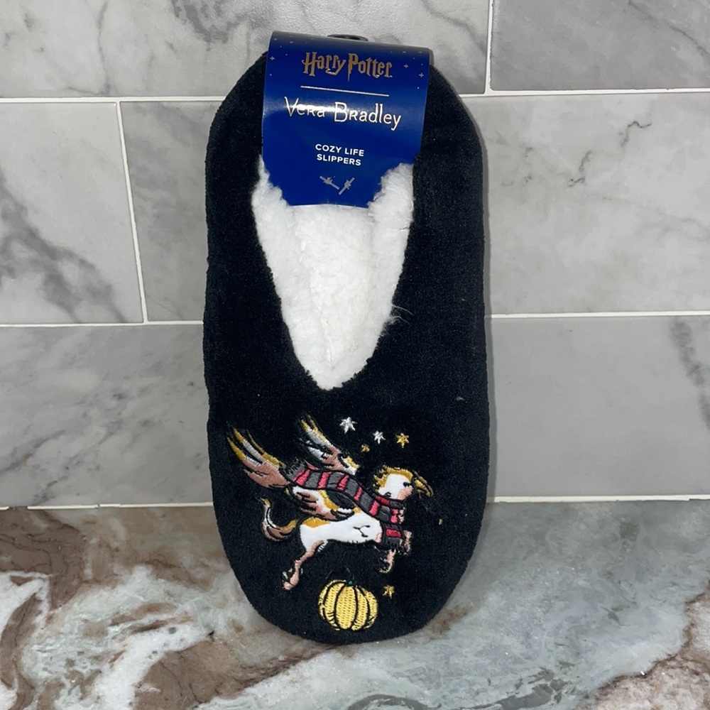 NWT Vera Bradley Harry Potter Cozy Fleece Slippers Friends at Hogwarts Small 5 6
